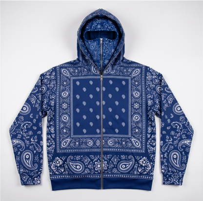 Paisley Ski mask Hoodie