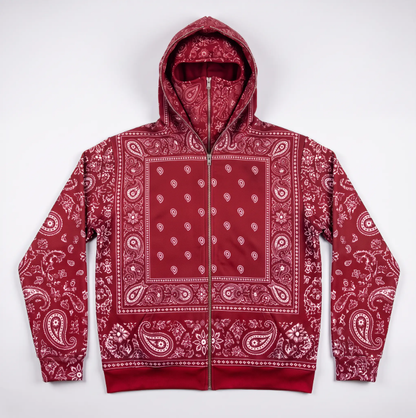Paisley Ski mask Hoodie