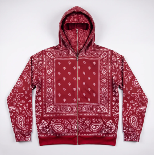 Paisley Ski mask Hoodie